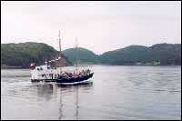 M.V. Placentia Bay Queen (formerly Bertha Joyce) carrying passengers to the reunion at Harbour Buffett, Placentia Bay.