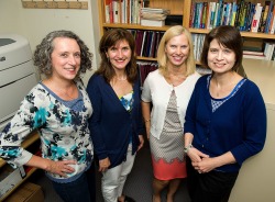 New students Darlene Ricketts, Jill Bruneau, Denise English and Kathleen Stevens