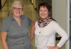 (L-R)Louise Tipple and Sharon Leonard have a friendship that goes way back!