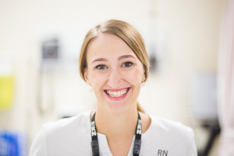 Megan Carey, MUNSON grad, RN and current MN student. Photo by Mike Ritter