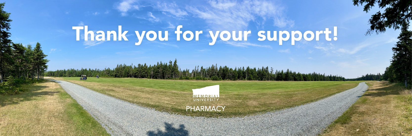 Thank you for your support - banner - 16th Annual School of Pharmacy Golf Tournament