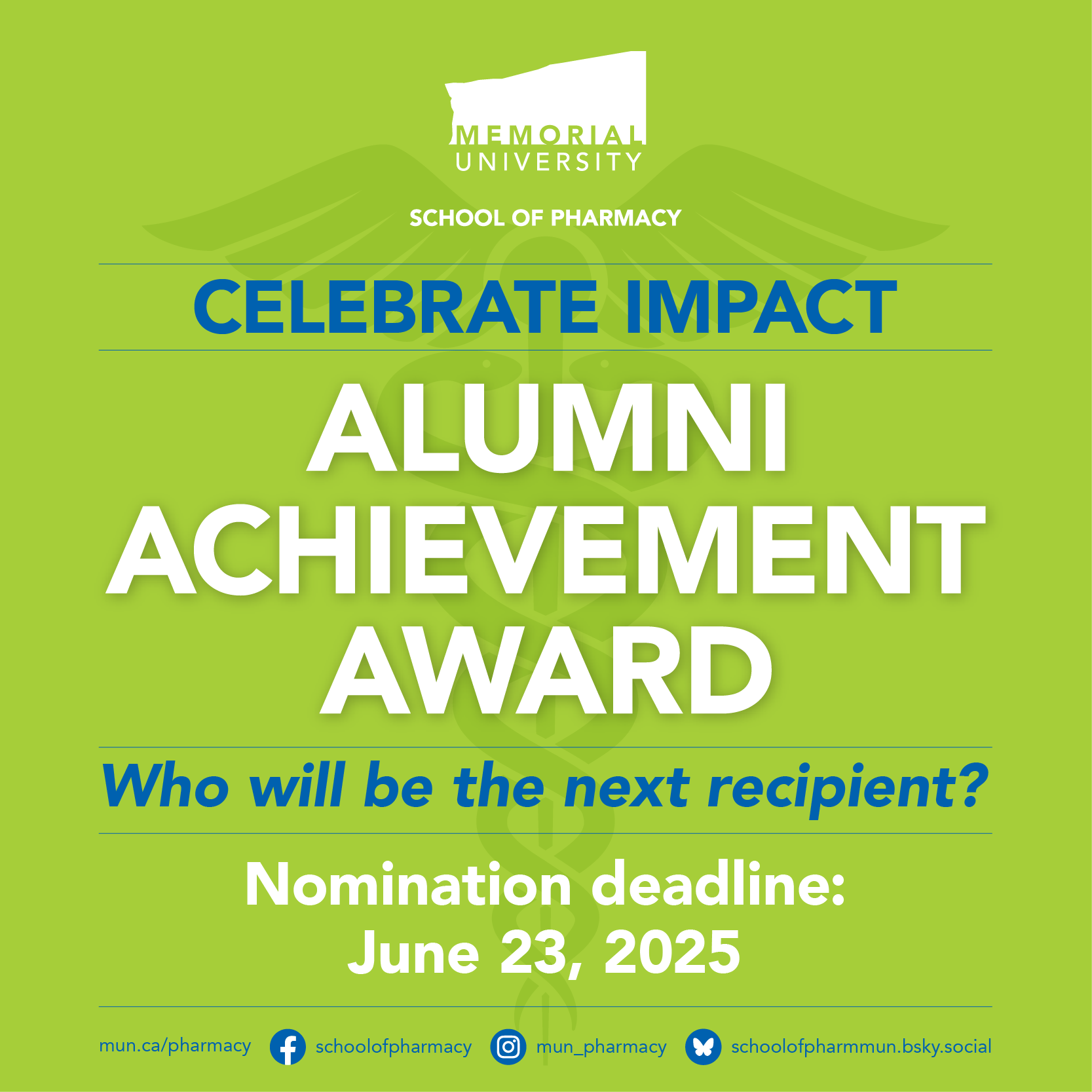 Alumni Achievement Award: Now Accepting Nominations! Deadline