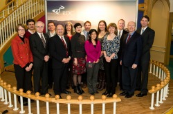 Dr. Daneshtalab, 1st row, 3rd from right, at the funding announcement