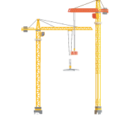 2 tower cranes have lifting heights of ± 150FT and ± 120FT 