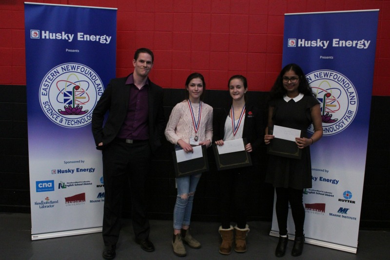 Science Fair Winners With Dr. Josh Rash (L)