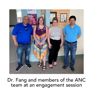 Dr. Fang standing with members of the ANC team at an engagement session