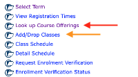 Arrows pointing at two options