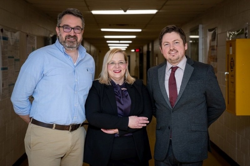 From left are Drs. Christopher Kozak, Christina Bottaro and Dr. Michael Babechuk. Photo by Rich Blenkinsopp. 