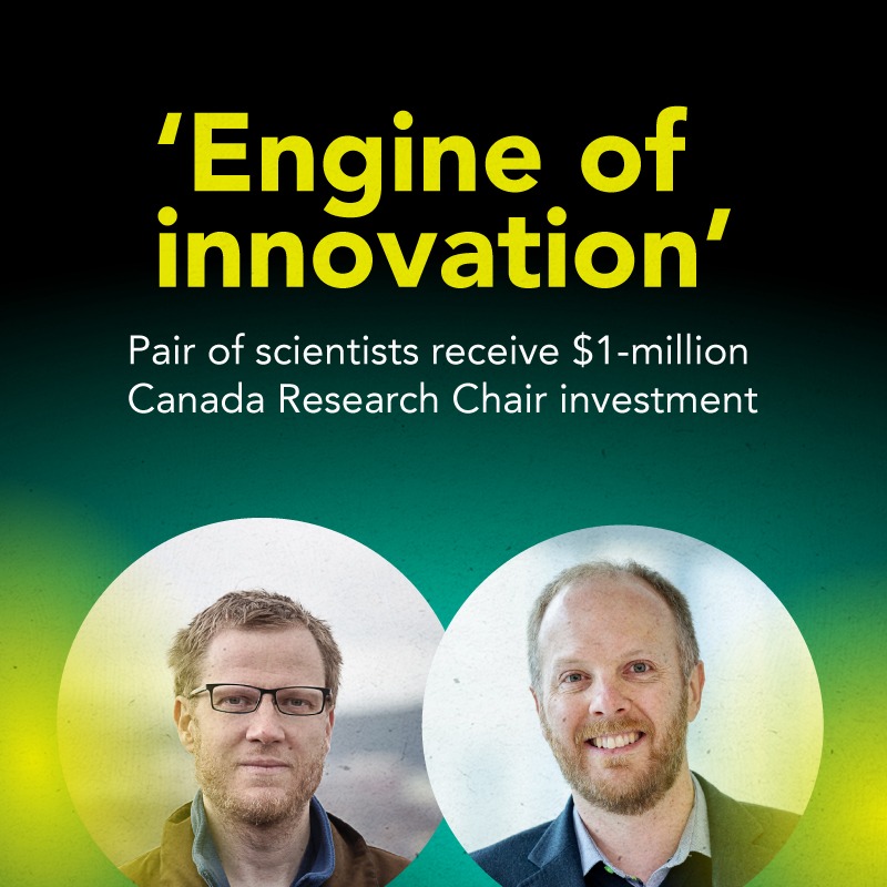 Drs. Alex Bihlo and John Jamieson have been renewed as tier 2 Canada Research Chairs (CRC). 