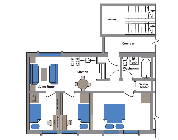 3 bedrookm floorplan