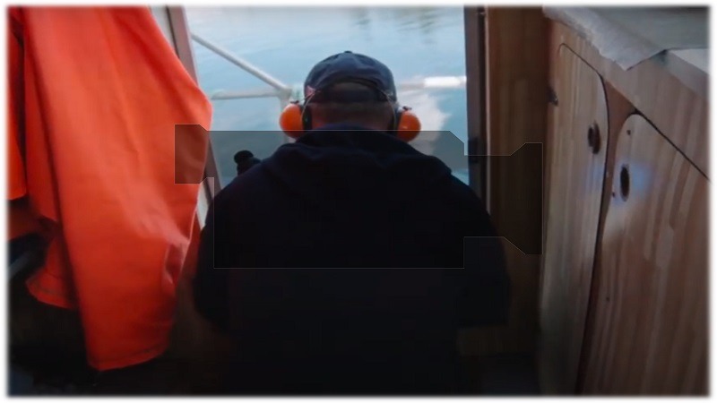 wearing hearing protection on a fishing vessel