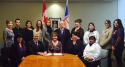 Proclamation Signing with Premier Ball and Minister Bennett
