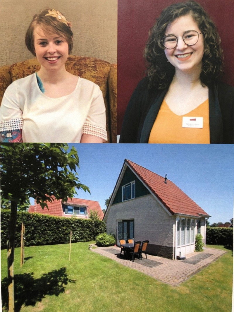L-r: Caitlin Dillon, Taylor O'Connor, Bungalowpark de Zeven Heuvelen