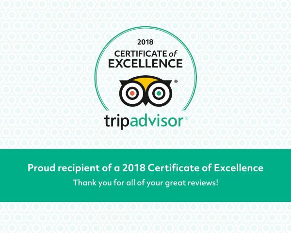 2018 Certificate of Excellence - Trip Advisor