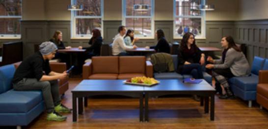 A photo of the inside of the Hatcher Commons