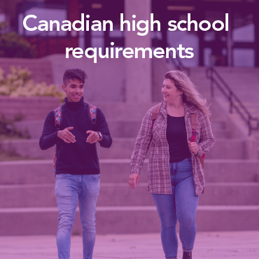 Text reads Canadian high school requirements