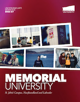 The cover of the Memorial University viewbook.