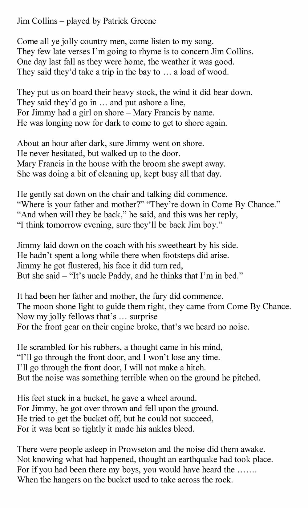 Voices Of Placentia Bay Webpage